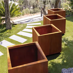 Planter Pot Stainless Steel Aluminum Pot Planter Corten Steel Planter <b>Box</b> - Product Image 3