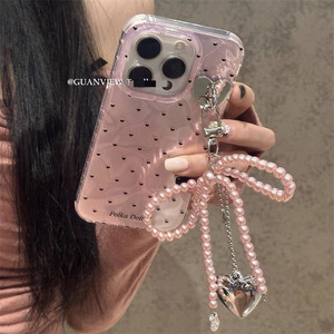 PH021 Ins Sweet Girl Little Love Bow Pendant Adecuado para <span class=keywords><strong>iPhone</strong></span> 16 ProMax para 14 Phone Case <span class=keywords><strong>13</strong></span> Female/12 - Product Image 1