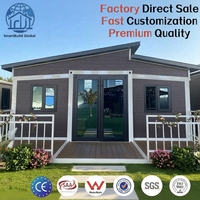 Maison conteneur extensible prête à l'emploi de 20 pieds, norme australienne, maison préfabriquée pliable avec 2 à 5 chambres pour hôtel, bureau, complexe hôtelier