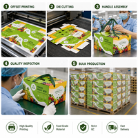 Ecologisch verantwoorde, biologisch afbreekbare, stevige, gerecycleerde materialen, draagbare verpakking voor vers fruit met glitter sponsvoering
