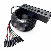 Câble multipaire XLR multicolore 8 canaux, boîtier de scène 6 entrées 2 sorties, câble audio multipaire XLR pour scène