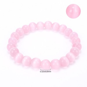 Vòng tay đá thạch anh hồng tự nhiên bán buôn 6MM 8MM 10MM - Product Image 3