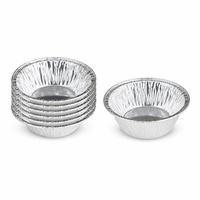 Gobelet à tartelette en aluminium jetable avec couvercle en plastique, récipient de cuisson résistant au four, capacité de 106 ml