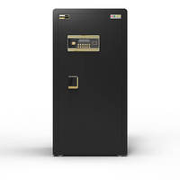 Coffre-fort classique en acier doré/marron/noir avec armoire intérieure