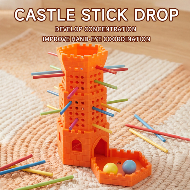 2026 Parent-Child Interactive PLA Stick-Pulling Two-Player Battle Spatial Logic & Thinking Training 3-Year Kids Educational Toy