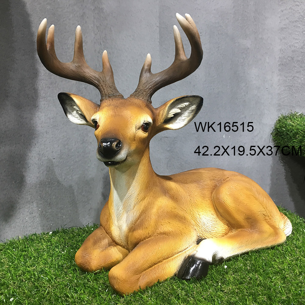 中国的な置物　動物の角？高さ20cm640g 大型等身大樹脂製動物置物 屋外用鹿の置物 庭の装飾| Alibaba.com