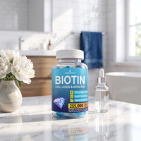 OEM Peptides de biotine et de collagène Gommes multi-vitaminées à la biotine avec collagène et kératine pour les cheveux, la peau et les ongles