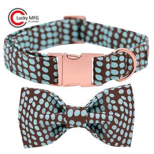 Conjunto ajustable de collar y correa para cachorros para niñas con pajarita floral para perros pequeños, medianos y grandes - Product Image 6