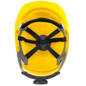 خوذة أمان صناعية للبناء بتصميم قبعة مهواة من البولي إيثيلين عالي الكثافة (HDPE) متوافقة مع معايير ANSI CE EN397 للعمال - Product Image 6