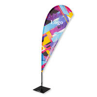 Drapeau plume publicitaire personnalisé pour restaurant, salon professionnel, événement, publicité commerciale