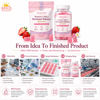 Gummies pour l'équilibre hormonal féminin OEM/ODM pour le soutien de la santé, sans sucre, supplément de vitamines pour femmes