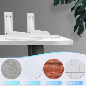 Industria pesante da 12 pollici in metallo bianco a parete staffe per ripiano - Product Image 4