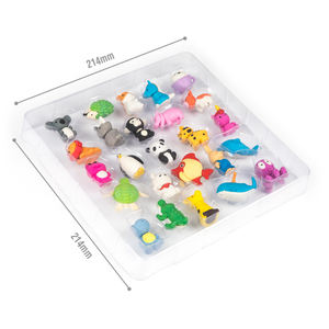 24 pièces de gommes à effacer fantaisie 3D BTS pour la rentrée scolaire, puzzle à assembler, fruits, légumes, animaux, aliments, desserts, gommes promotionnelles pour enfants - Product Image 3