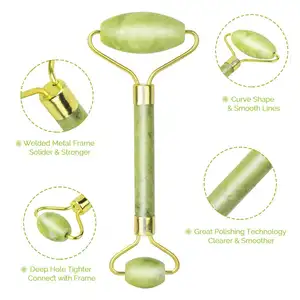 Popular Real Natural Stone Beauty Gua Sha Facial Tools Set and Jade Roller Massage Tool for Face Eyes Neck Body
