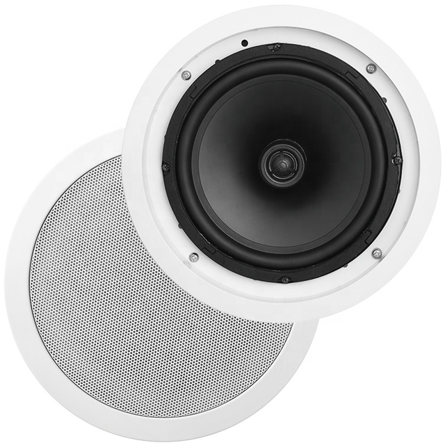 Vander CS-801A Surround 2-way in Ceiling Speaker With High Efficient 8 Inch White Each for Home Bath Theater Public Address
