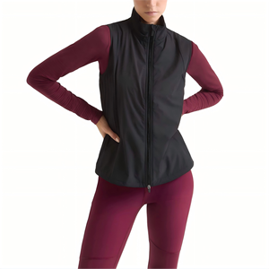 <strong>Women's</strong> Casual Woven Softshell <strong>Fleece</strong> Vest with Zipper Stand Collar Wind Resistant Breathable Warm Outerwear <strong>Gilet</strong> - Product Image 6