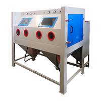 Équipement de sablage à eau de type boîte personnalisée, vente en gros, cabine de sablage humide en acier fermée pour le polissage des surfaces métalliques
