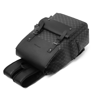 Large Capacity Waterproof PU <strong>Backpack</strong> with Geometric Pattern Polyester Lining Zipper Closure <strong>for</strong> <strong>Travel</strong> and Computer Storage - Product Image 3