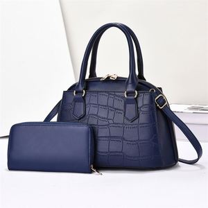 Women's Gift 2PCS Handbag Purse Set High Quality PU Leather Tote Bags With Shoulder Strap - Product Image 5
