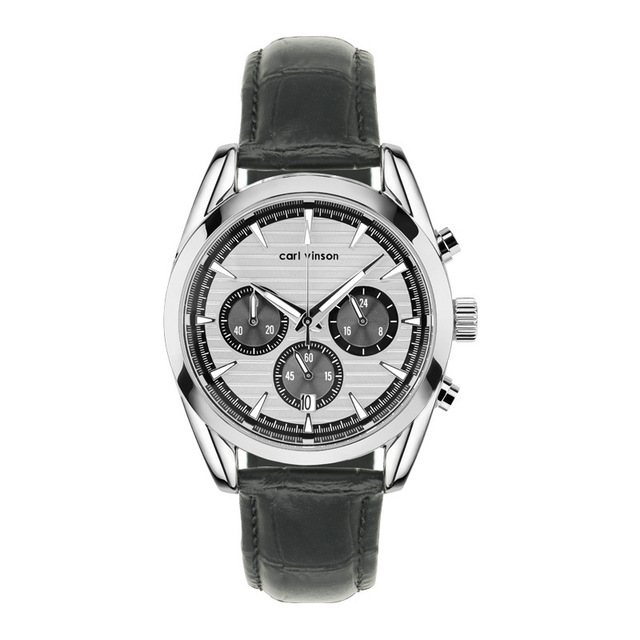 Luxury Men's Quartz Analog Watches Luminous Function Six-Needle Chronograph High Quality Fashion Dial Durable Leather Straps