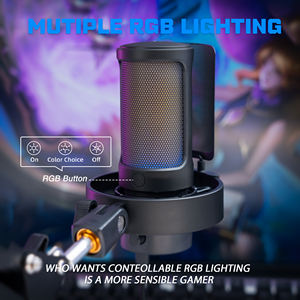 ไมโครโฟนคอนเดนเซอร์ <span class=keywords><strong>Fifine</strong></span> A8T พร้อมขาตั้งแบบมีสาย <span class=keywords><strong>USB</strong></span> สำหรับเล่นเกม พอดแคสต์ และไลฟ์สตรีมมิ่ง - Product Image 4