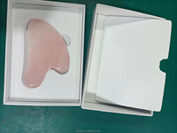 Outil Gua Sha en améthyste naturelle pour le visage et le cou, réduit les gonflements, améliore l'éclat de la peau, logo personnalisé disponible