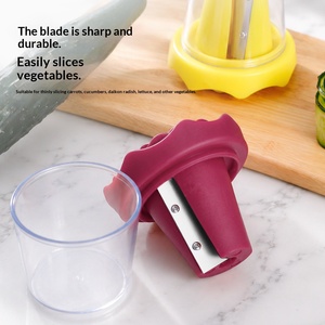 Cortador en espiral de verduras con forma de rosa, herramienta manual para tallar frutas, para decorar ensaladas de pepino y zanahoria - Product Image 4