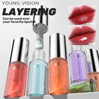 Huile à lèvres végétalienne OEM ODM aux minéraux liquides, 6 couleurs, effet bonbon menthe, repulpante, hydratante et anti-gerçures pour le soin des lèvres