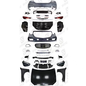 Los parachoques del automóvil contienen parachoques delantero y trasero con lámparas automáticas de rejilla para Benz E W212 09-15 cambio a W213 estilo <span class=keywords><strong>Maybach</strong></span> sin corte - Product Image 1