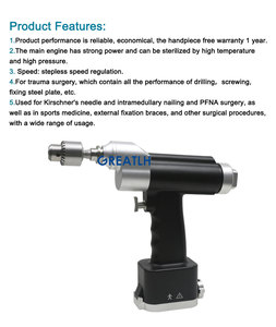 Instrument de chirurgie vétérinaire humain Orthopédique Double ensemble de forets canulés fonctionnels Perceuse à os Perceuse électrique - Product Image 4