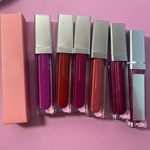 Brillo labial mate plateado de 7 ml al por mayor con luz LED, marca privada, libre de crueldad animal, brillo labial líquido vegano con espejo - Product Image 3