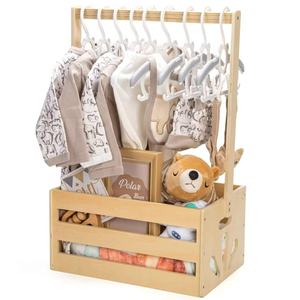 Baby <strong>Storage</strong> Crate Hamper With Handle - Premium <strong>Wooden</strong> Baby Shower Crate <strong>Box</strong> for Nursery Organization &amp; Baby Shower Gifting - Product Image 1