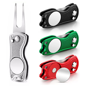 Marcador de pelota de golf y herramienta para divots magnética con clip para gorra, de metal en blanco para logotipo personalizado, al por mayor - Product Image 5
