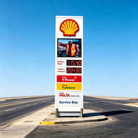 Panneau publicitaire LED numérique haute intensité pour station-service extérieure IP65, affichage simple/double, animation des prix du carburant