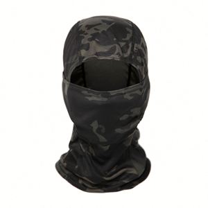 Cagoule personnalisée imprimée motif crâne camouflage, masque intégral à un trou pour moto - Product Image 2