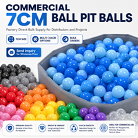 Balles de piscine à balles certifiées CE CPC ASTM EN71, 7 cm, en PE vierge sans BPA, en plastique souple, pour projets de vente en gros de jouets gonflables