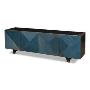 Mobile TV <span class=keywords><strong>in</strong></span> Legno Massello Stile Nordico Medievale, Vintage di Alta Gamma, Perfetto per l'Organizzazione <span class=keywords><strong>in</strong></span> Soggiorni o Camere da Letto - Product Image 1