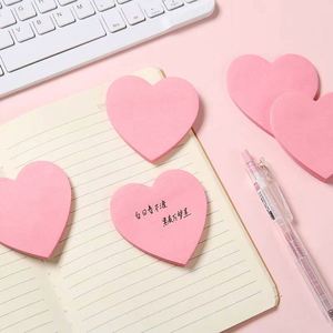 4 Blocs de Notas Adhesivas con Forma de Corazón Romántico en Colores Pastel, Regalo Personalizado para el Día de San Valentín - Product Image 5