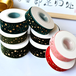 ริบบิ้นกำมะหยี่เรนเดียร์คริสต์มาสฟอยล์สีทองแบบหน้าเดียวสำหรับตกแต่งงานหัตถกรรมและโบว์ - Product Image 4