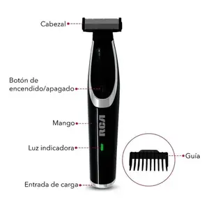 Afeitadora eléctrica recargable RCA, afeitadora rotativa de doble hoja negra, IPX7, impermeable, lavable, funcionamiento alemán para Barba - Product Image 6