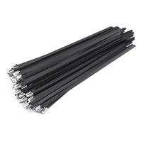 Attaches-câbles autobloquants en acier inoxydable revêtus de PVC personnalisables avec certification CE ROHS pour usage industriel et électrique