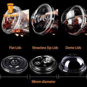 แก้วกาแฟเย็นพลาสติก PET แบบใช้แล้วทิ้ง ทรงกลม ก้นมน ใส รูปตัวยู พร้อมฝาปิดแบบไม่มีหลอด สำหรับเครื่องดื่มเย็น - Product Image 3