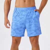Shorts de sport unisexe d'été rafraîchissants à séchage rapide, respirants, en nylon, avec cordon de serrage, taille mi-haute, imprimés, élastiques, pour l'entraînement 51425