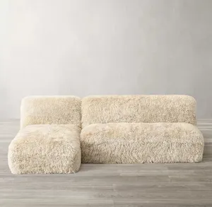 Yeti — meuble de maison moderne en tissu de laine de mouton, canapé doux à sections, salon,