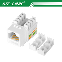 Modulo Keystone RJ45 UTP non schermato a 90 gradi con doppio IDC Cat5e Cat6 per pannello a muro e patch panel
