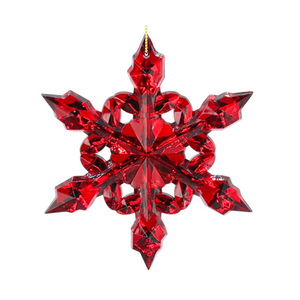 Tùy Chỉnh Bán Buôn Sang Trọng Pha Lê Gương Bông Tuyết Mặt Dây Chuyền Đồ Trang Trí Cây Giáng Sinh DIY Nhựa Bông Tuyết Treo Trang Trí - Product Image 3