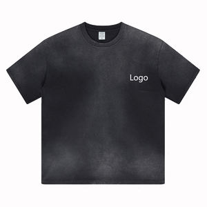 Commercio all'ingrosso da <span class=keywords><strong>uomo</strong></span> Oversize 270gsm 100% pesante cotone Premium personalizzato grafica di alta qualità Vintage lavata semplice t-Shirt macchina da stampa - Product Image 1