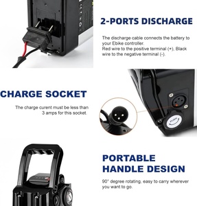 <span class=keywords><strong>Batterie</strong></span> de vélo électrique Adaluolo <span class=keywords><strong>36V</strong></span> 10AH Argent Pedelec Lithium-ion Amovible Chargeur 2 broches 200W <span class=keywords><strong>250W</strong></span> 350W Chine avec chargeur - Product Image 3