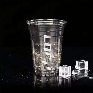Gobelets en plastique jetables écologiques à prix d'usine 10 12 14 16oz à paroi simple pour boissons/café/boba/thé en PET transparent en forme de U - Product Image 4