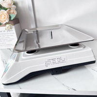 Balance de pesage industrielle sans fil rechargeable à prix numérique commercial pour volailles, légumes, viande, aliments, plateau plat